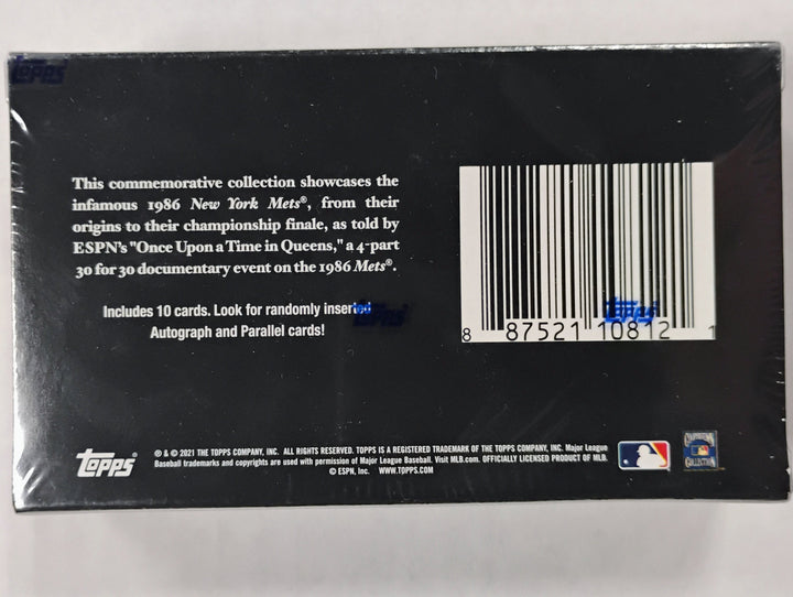 2021 Topps ESPN 1986 New Your Mets Once Upon A Time In Queens Part One Retail Box Sealed