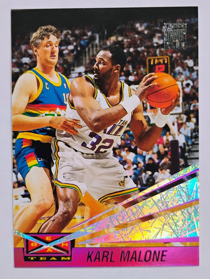 1993-94 Stadium Club Basketball Karl Malone # 6 Beam Team