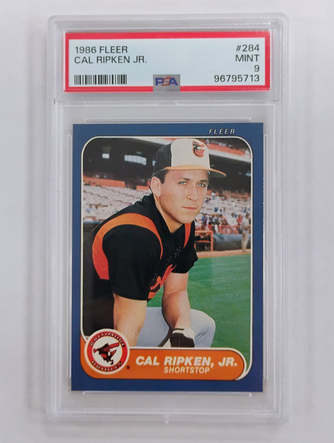 1986 Fleer Cal Ripkin Jr. # 284 PSA 9 Mint