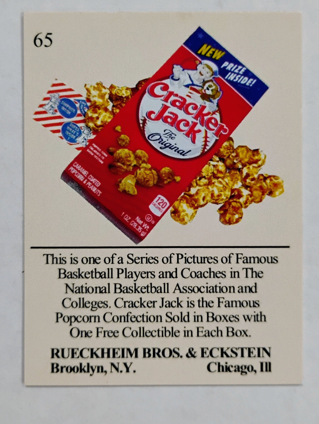 2024 Panini Cracker Jack Ball Players Caitlin Clark #65 RC