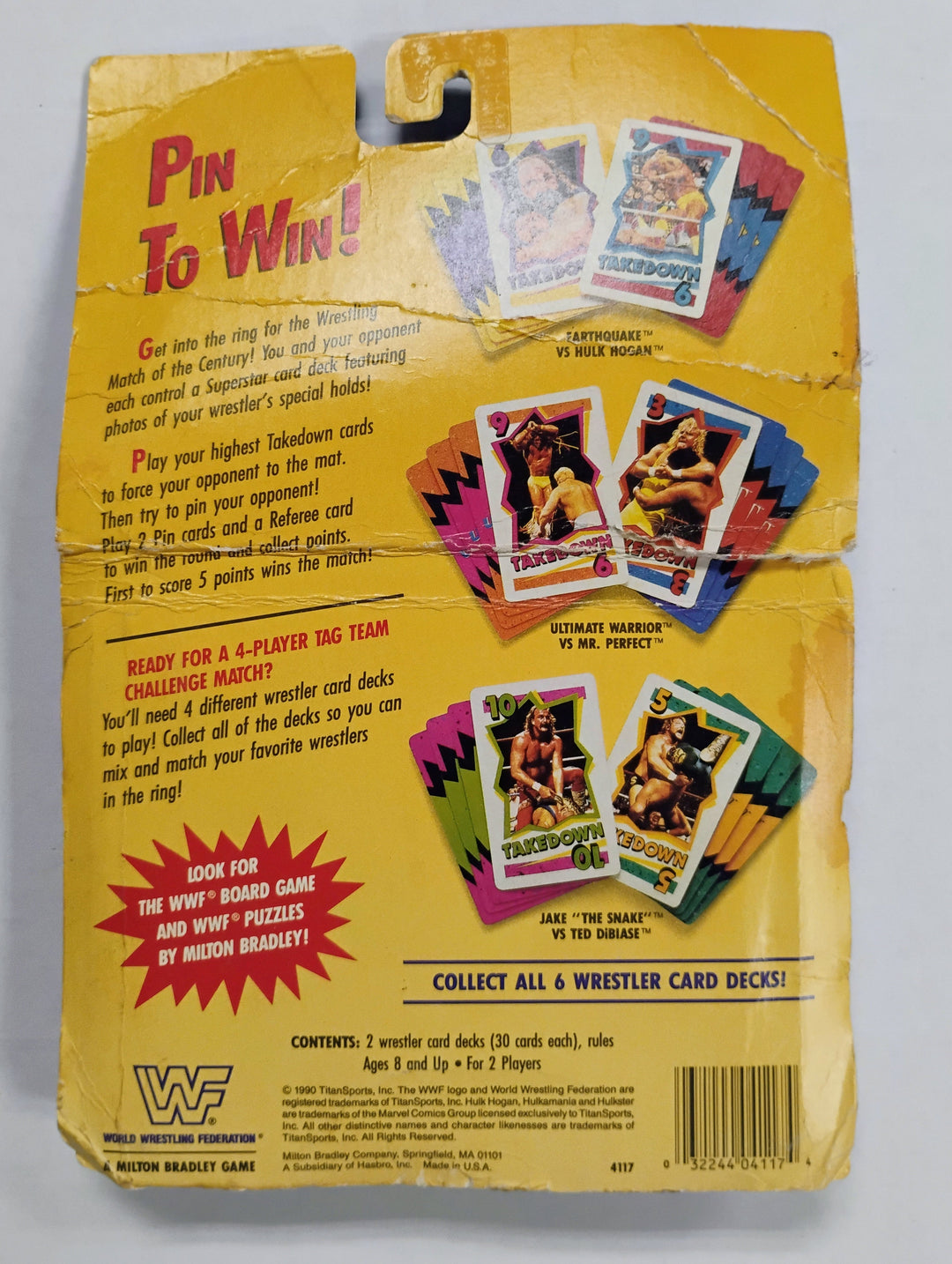 1990 WWF  Superstars Wrestling Jake "The Snake" Roberts VS Ted Dibiase Card Game Sealed