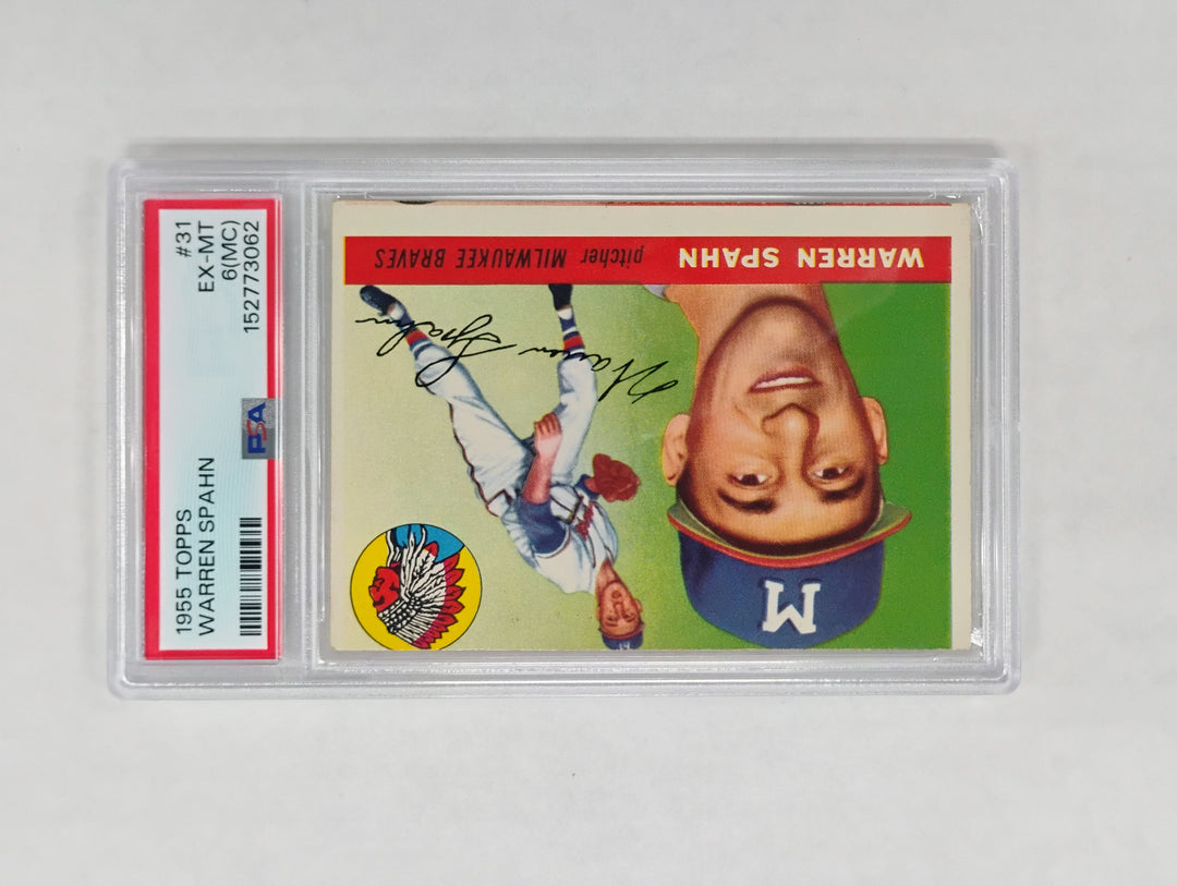 1955 Topps Baseball Warren Spahn #31 PSA 6 (MC) EX-MT