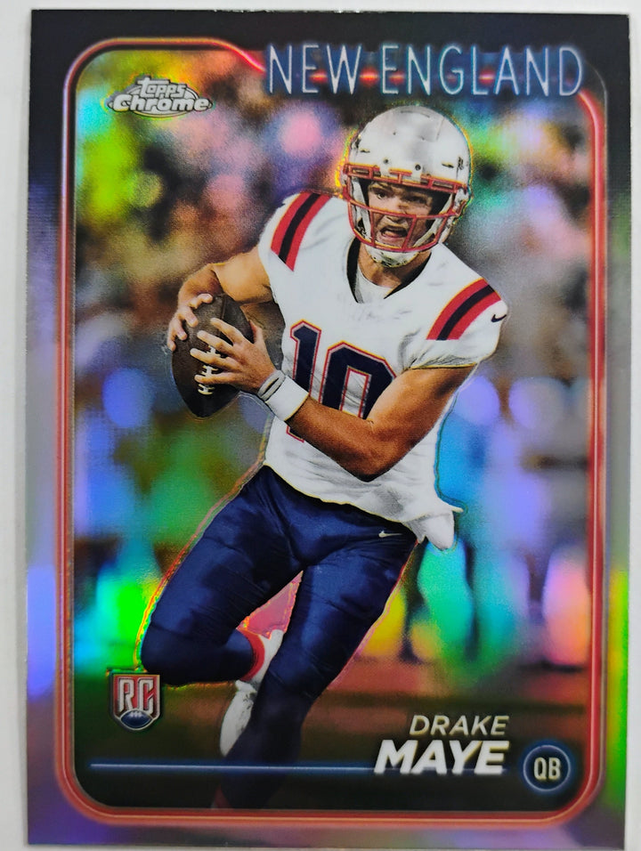 2024 Topps Chrome Football Drake Maye #203 Refractor