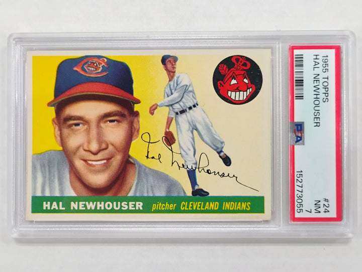 1955 Topps Baseball Hal Newhouser #24 PSA 7 NM