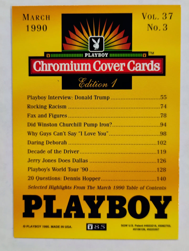 1995 Playboy Donald Trump #3 Vol. 37 Chromium Cover Cards Edition 1