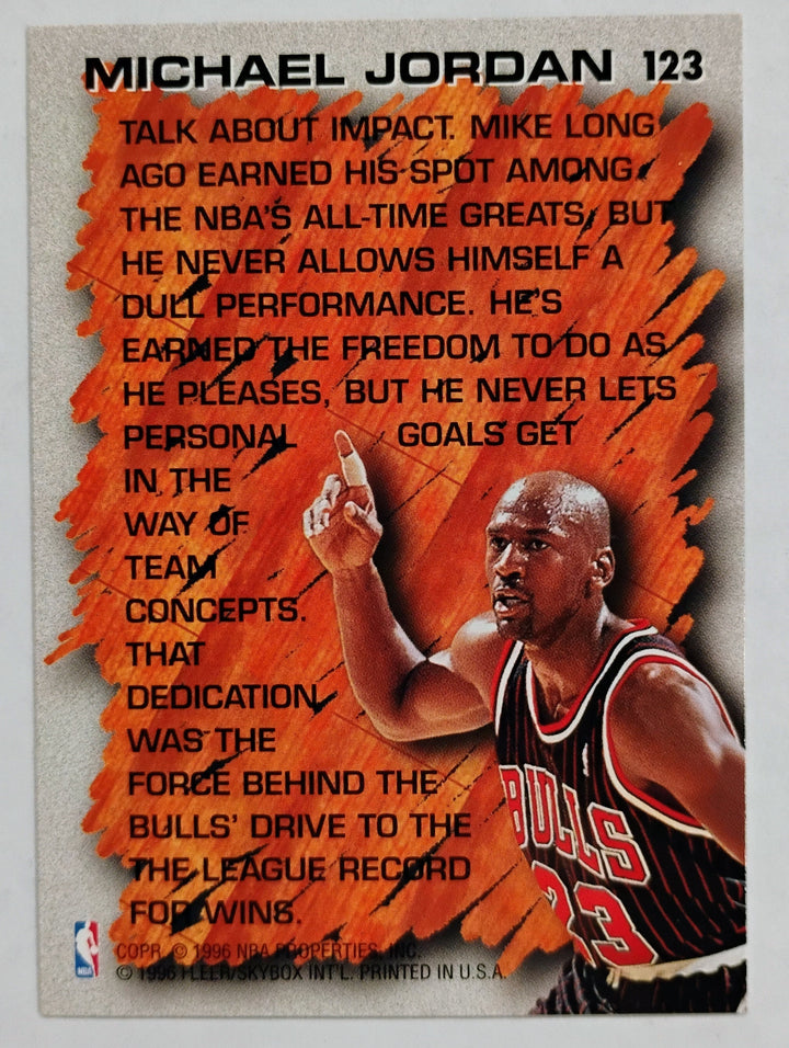 1996-97 Fleer Basketball Michael Jordan #123 Hardwood Leader