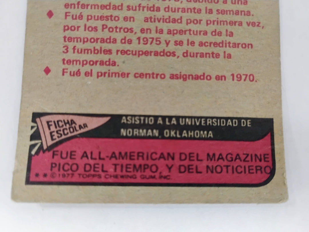 1977 Topps Mexican Football Ken Mendenhall #13