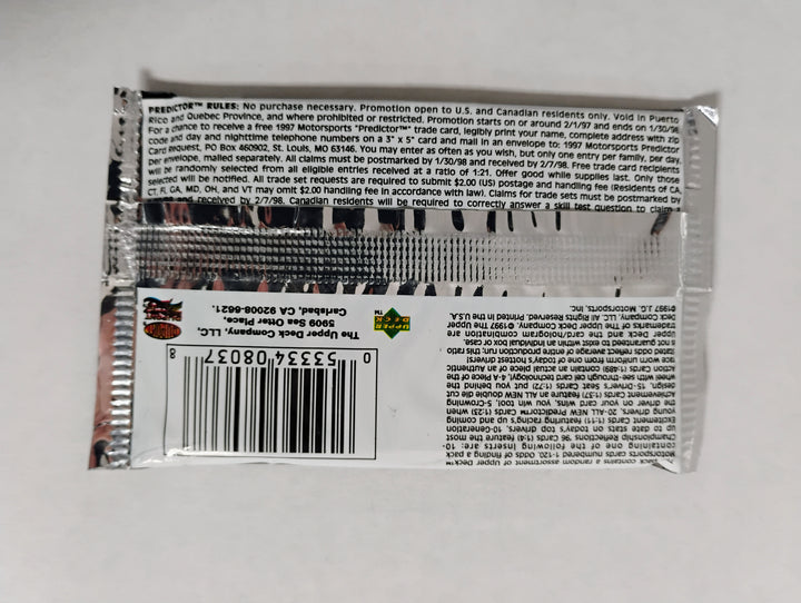 1997 Upper Deck Racing Victory Circle Pack