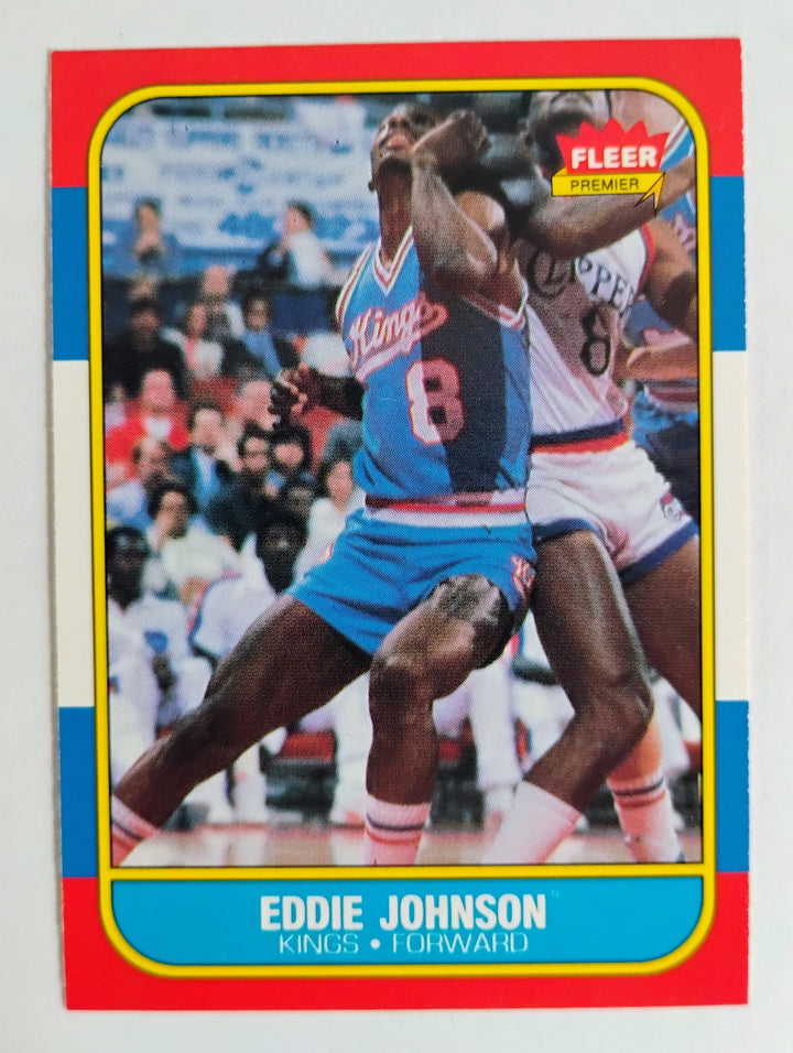 1986-87 Fleer Basketball Eddie Johnson RC #51 EX-Mint