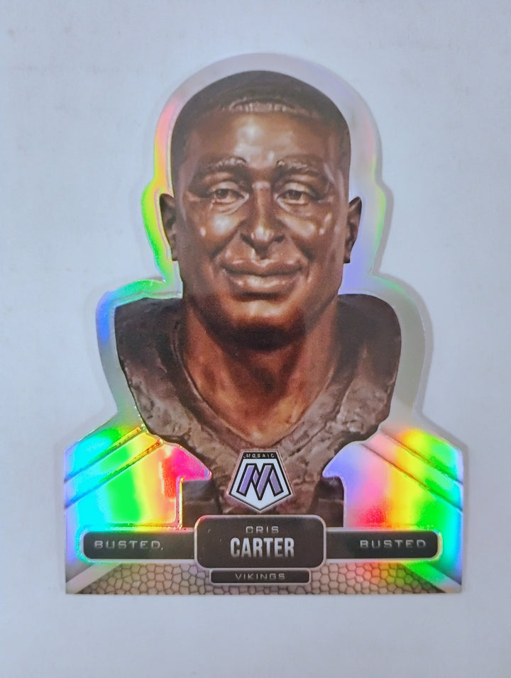 2022 Mosaic Football Cris Carter Busted Prizm SSP B-6