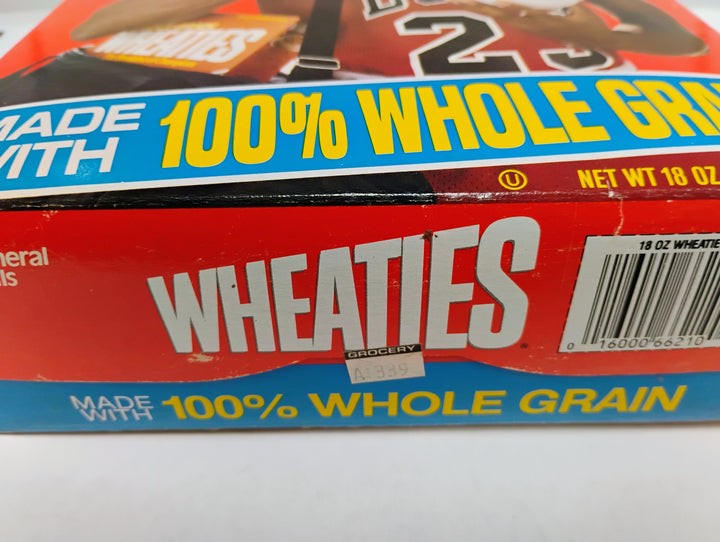 18 oz General Mills Wheaties Michael Jordan W/ Gym Bag & Wheaties Box  Empty Box