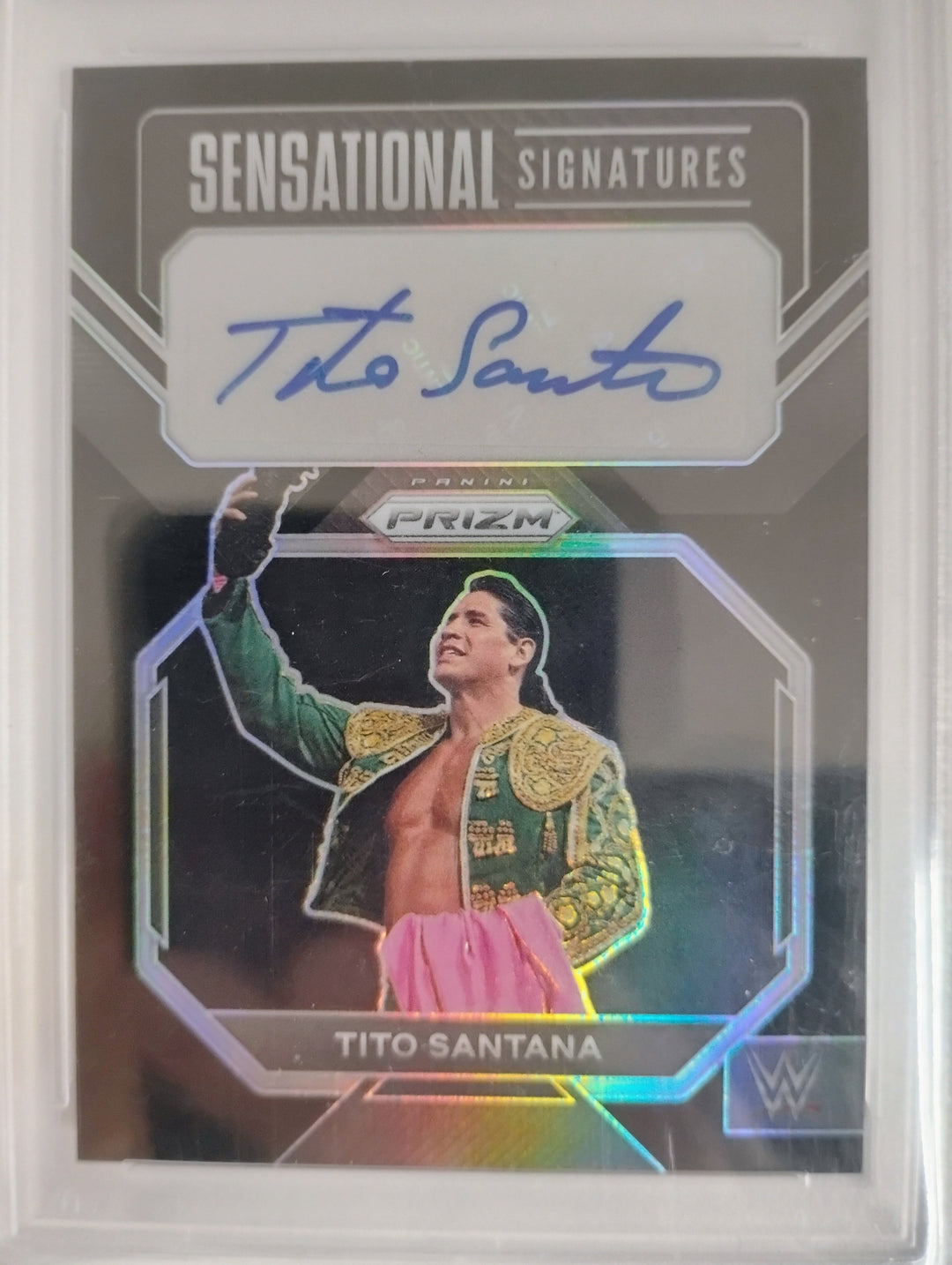 2023 Prizm WWE Wrestling Tito Santana Sensational Signiture Black Prizm 1/1 PSA GEM Mint 10