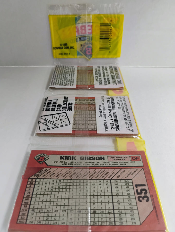 1989 Bowman Baseball Rack Pack