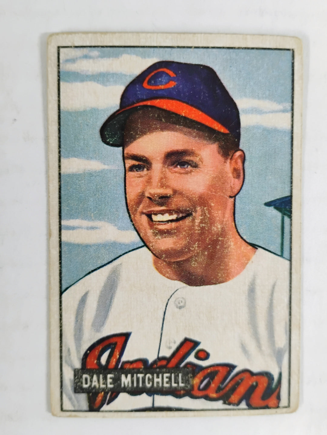 1951 Bowman Baseball Dale Mitchell #5 Poor Partial Set Break