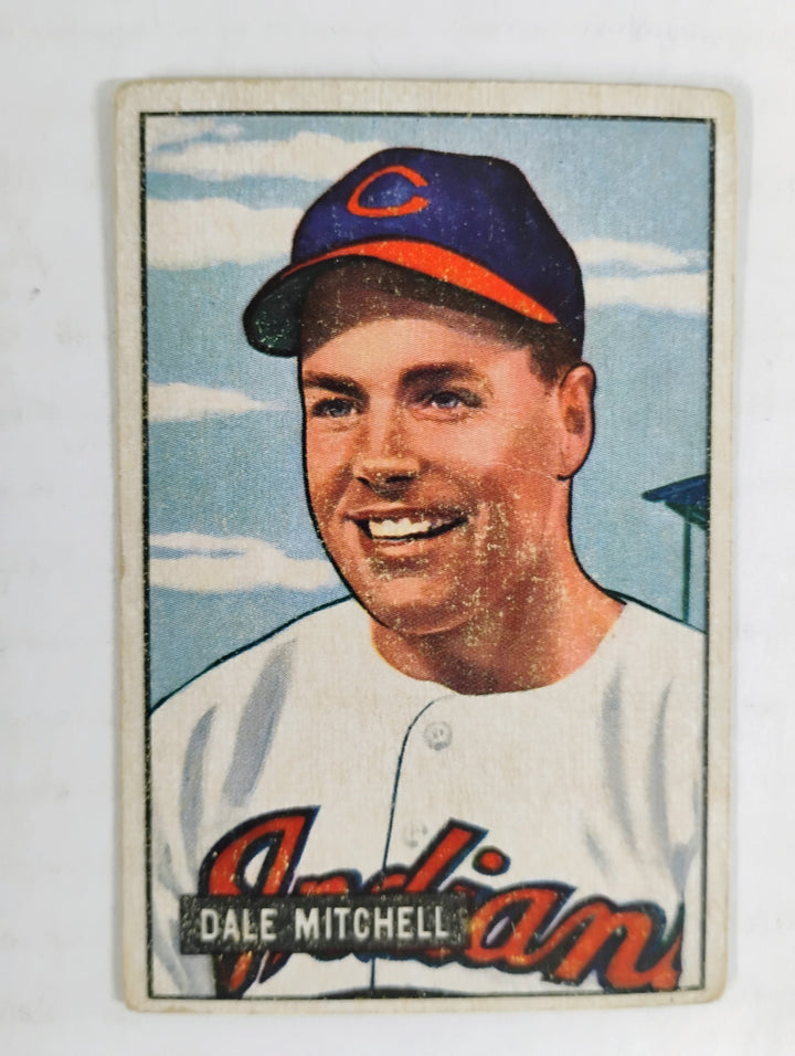 1951 Bowman Baseball Dale Mitchell #5 Poor Partial Set Break