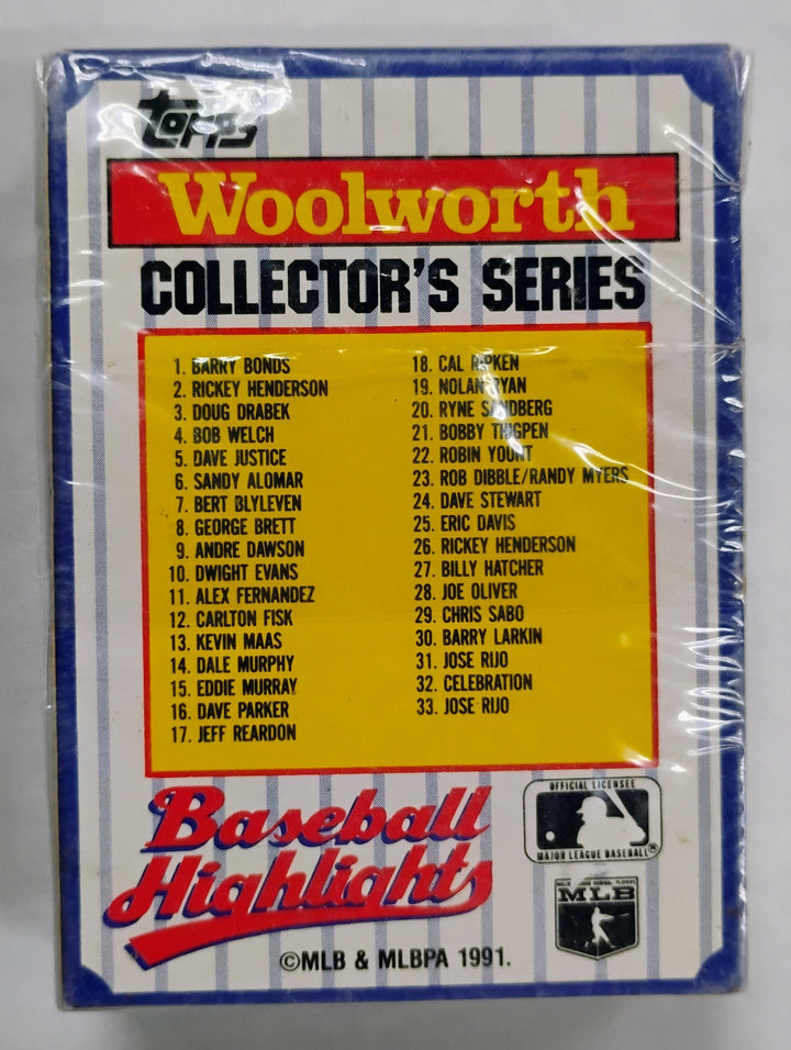 1991 Topps Woolworth Baseball Highlights Sealed Box