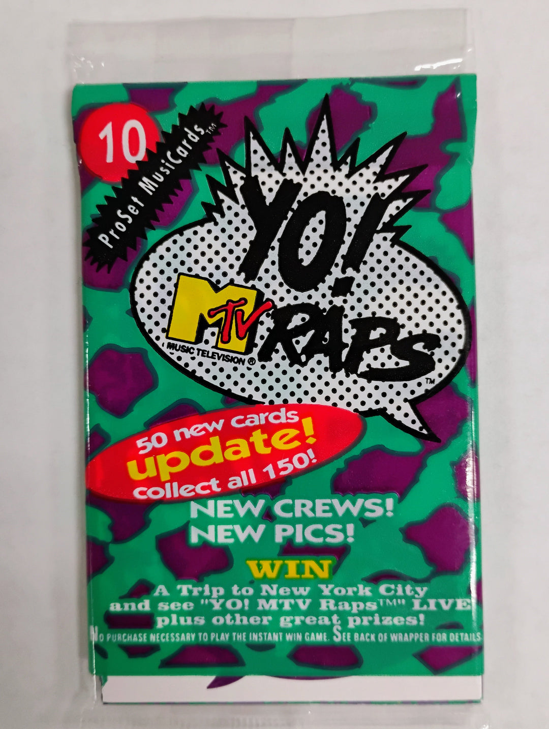 1991 Pro Set Yo! MTV RAPS Sealed Pack