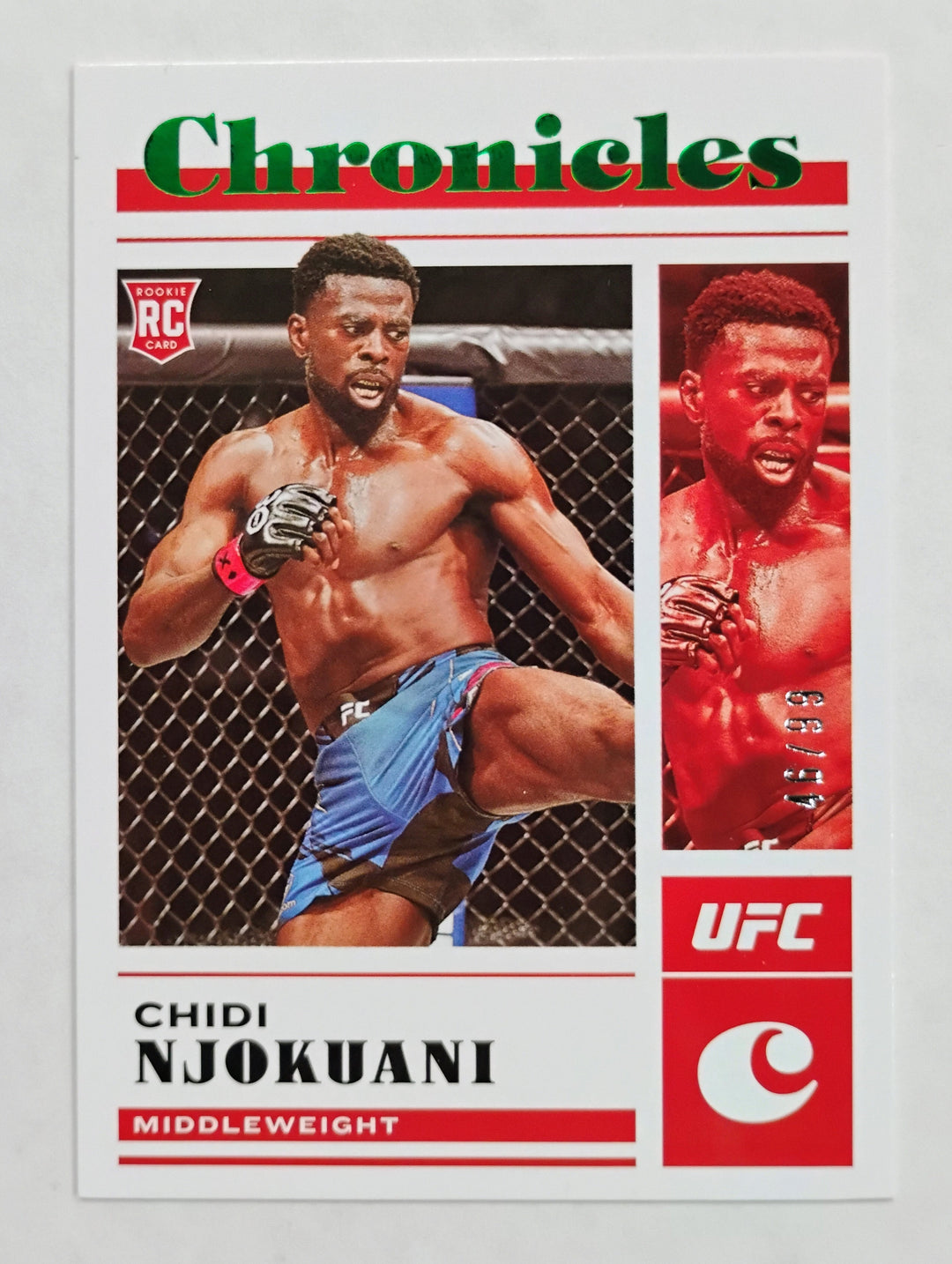 2023 Panini Chronicles UFC Chidi Njokuani RC #86 Green /99