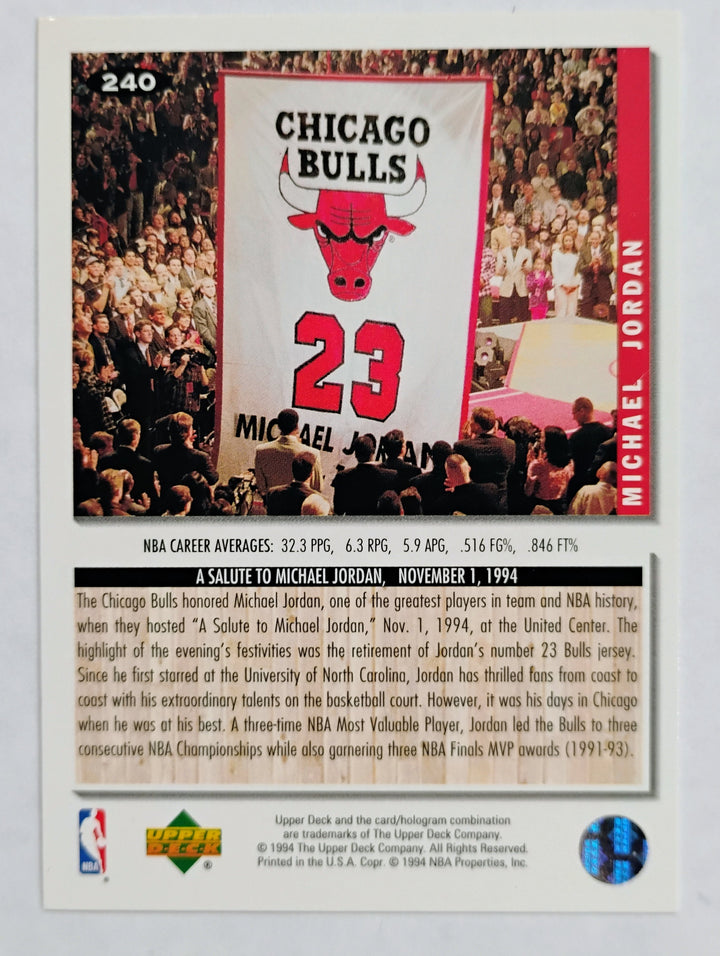 1994-95 Collector's Choice Basketball Michael Jordan #240