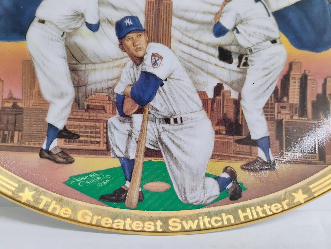 1989 Mickey Mantle "The Greatest Switch Hitter" The Sports Superstar Collector Plate