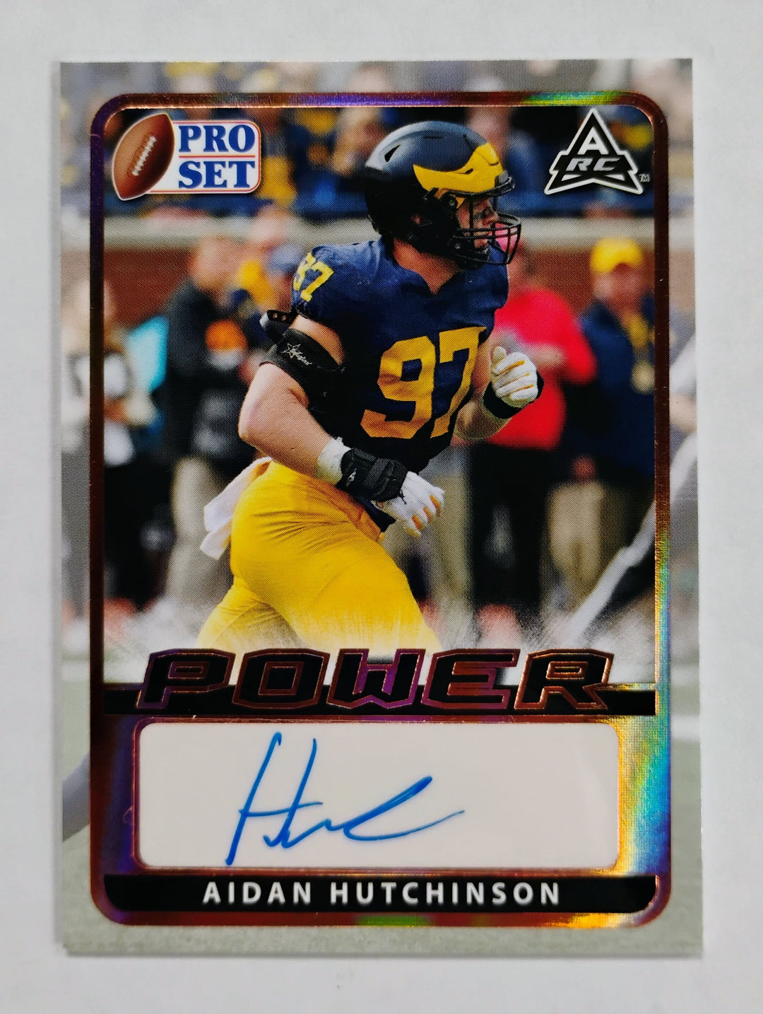 2021 Leaf Pro Set Football Aidan Hutchinson RC #BA-AH1 Power Autograph