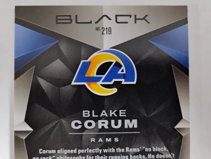 2024 Panini Black Football Blake Corum RC Auto/Patch #'D 135/150 NM-Mint