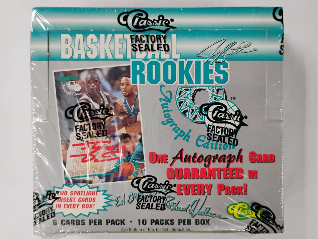 1995 Classic Basketball Rookies Autographed Edition Sealed Box