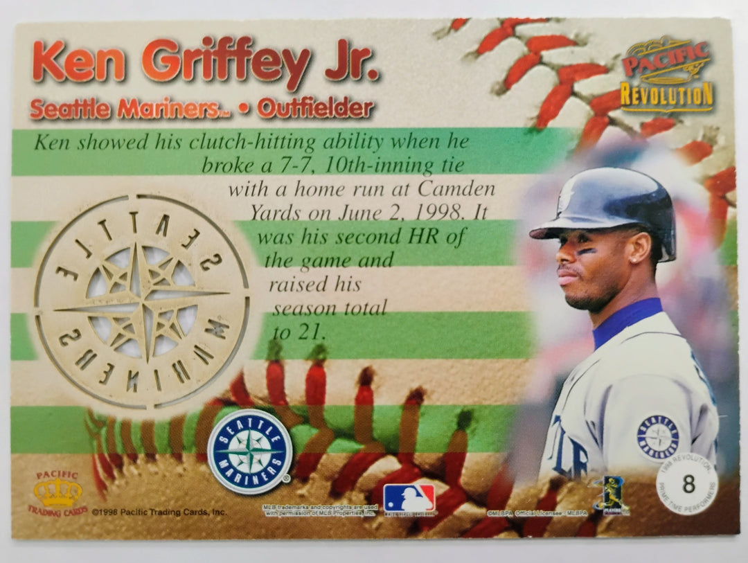 1998 Paific Revolution Baseball Ken Griffey Jr. #8 Prime Time Performers