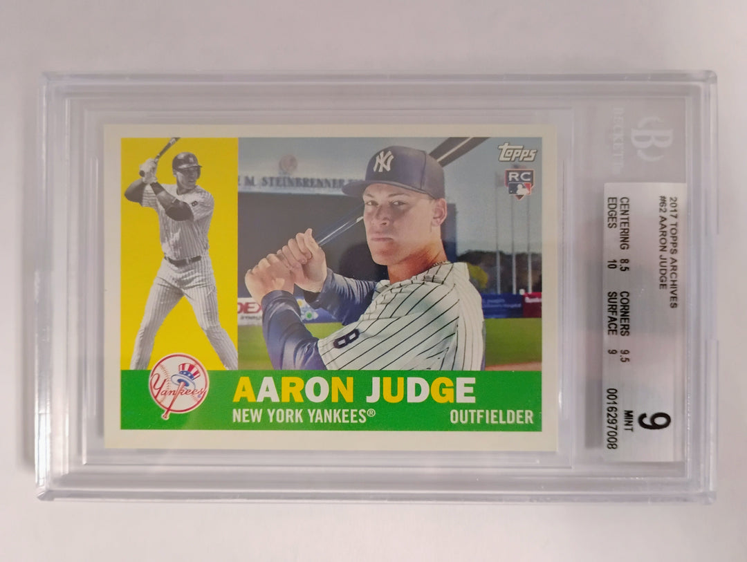 2017 Topps Archives Baseball Aaron Judge RC #62 BGS 9 Mint