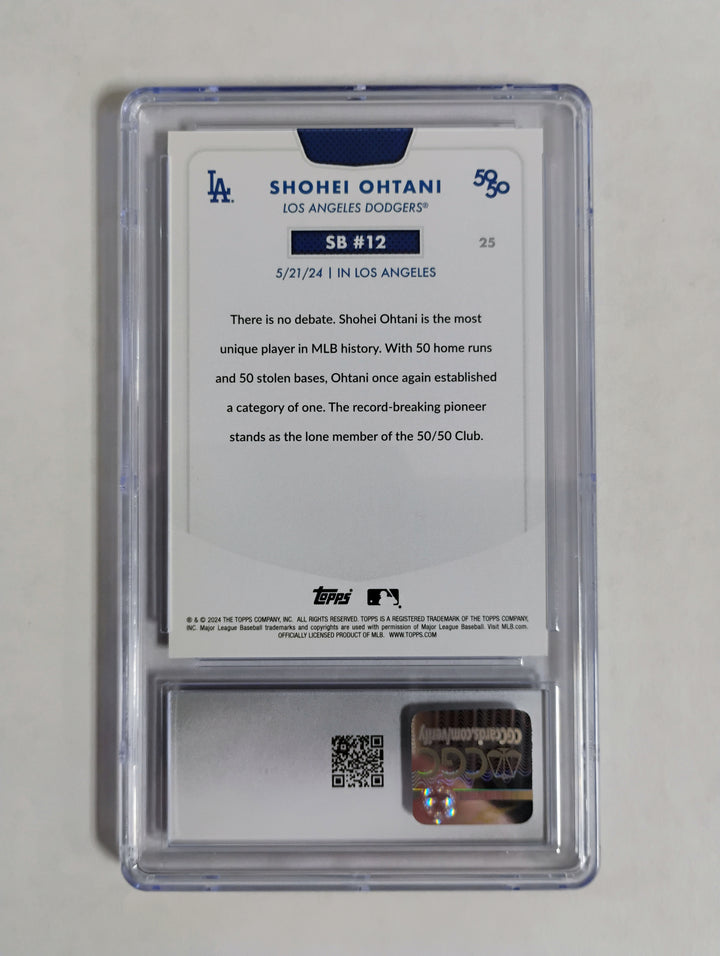 2024 Topps 50/50 Baseball Shohei Ohtani #25 CGC Mint 9