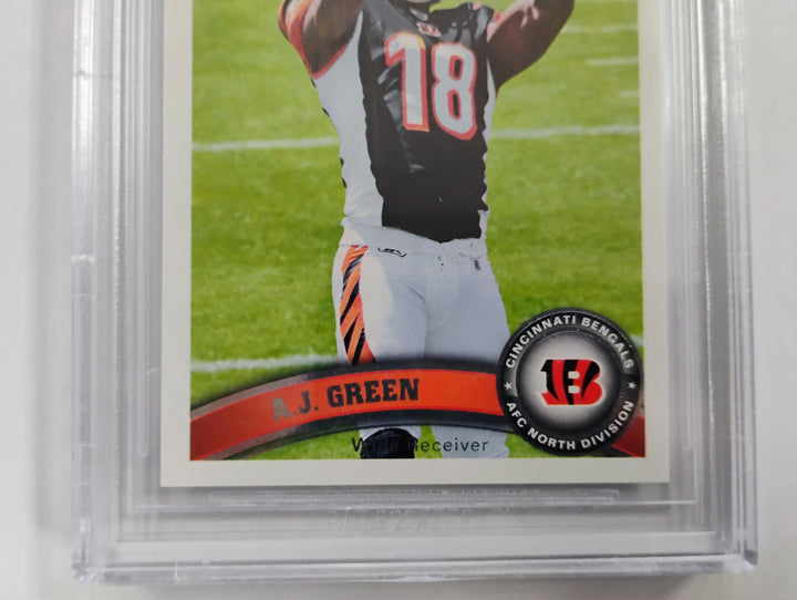 2011 Topps Football A.J. Green #151 FS Overhead Catch BGS 9
