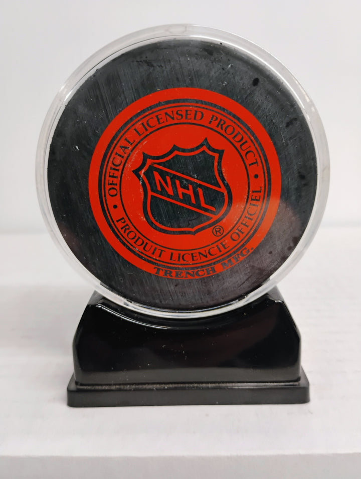 Detroit Red Wings Hocket Ted Lindsay Autographed Puck W/ Stand  No COA