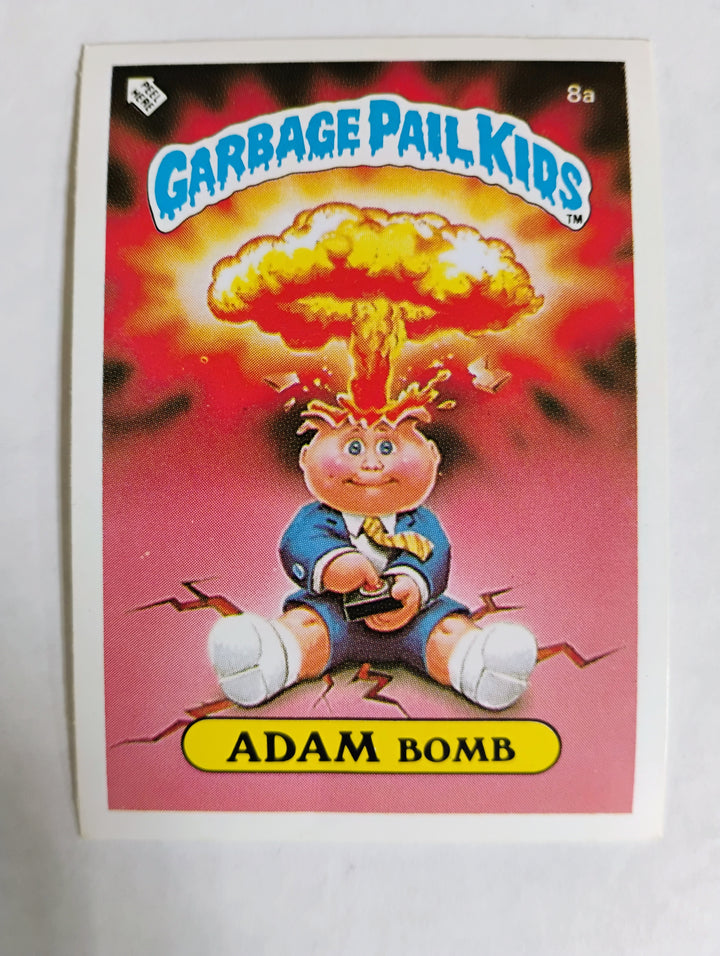 1985 Topps Garbage Pail Kids UK MINI Adam Bomb 8a Checklist Unmarked