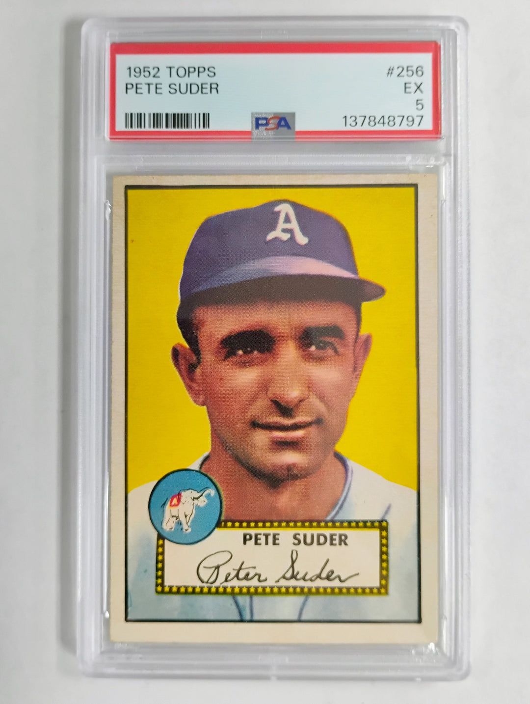 1952 Topps Baseball Pete Suder #256 PSA 5 EX