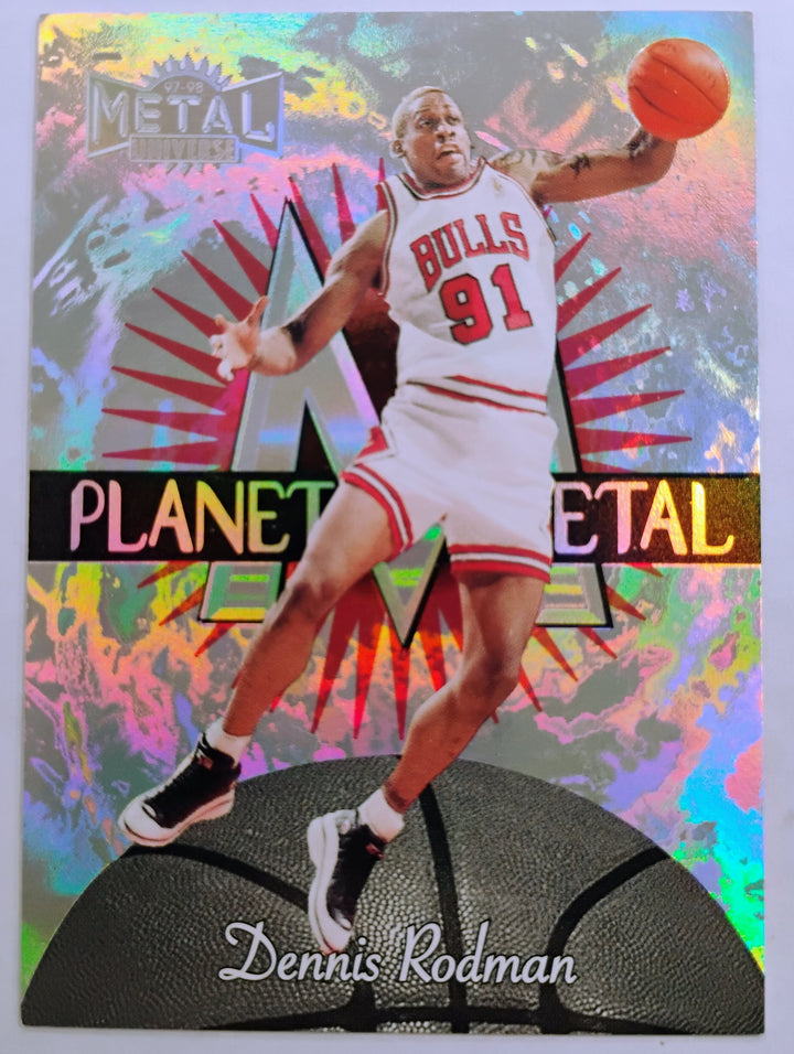 1997-98 Fleer Metal Universe Dennis Rodman #10 Planet Metal