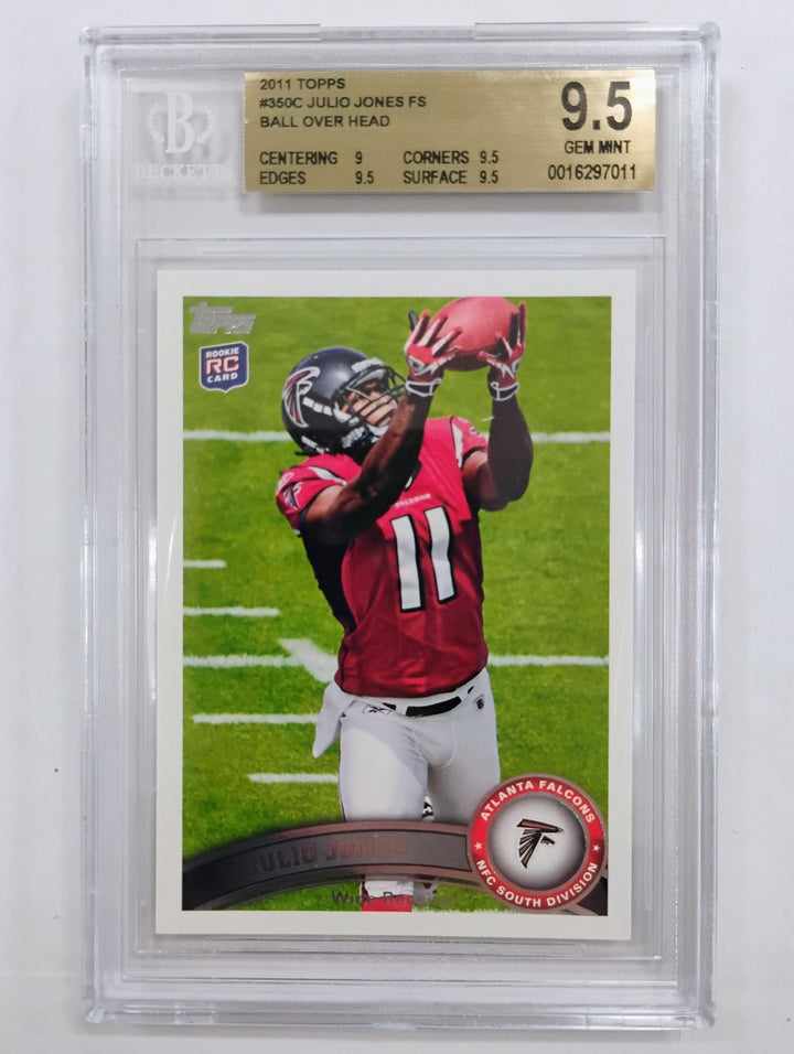 2011 Topps Football Julio Jones #350C Ball Over Head BGS 9.5