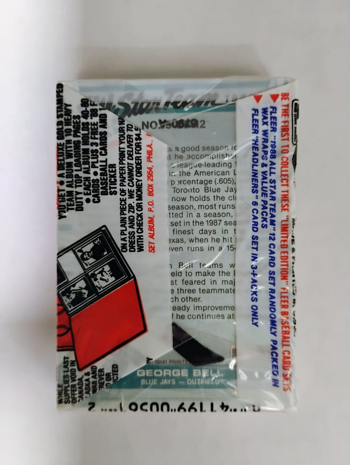 1988 Fleer Baseball Cello Pack