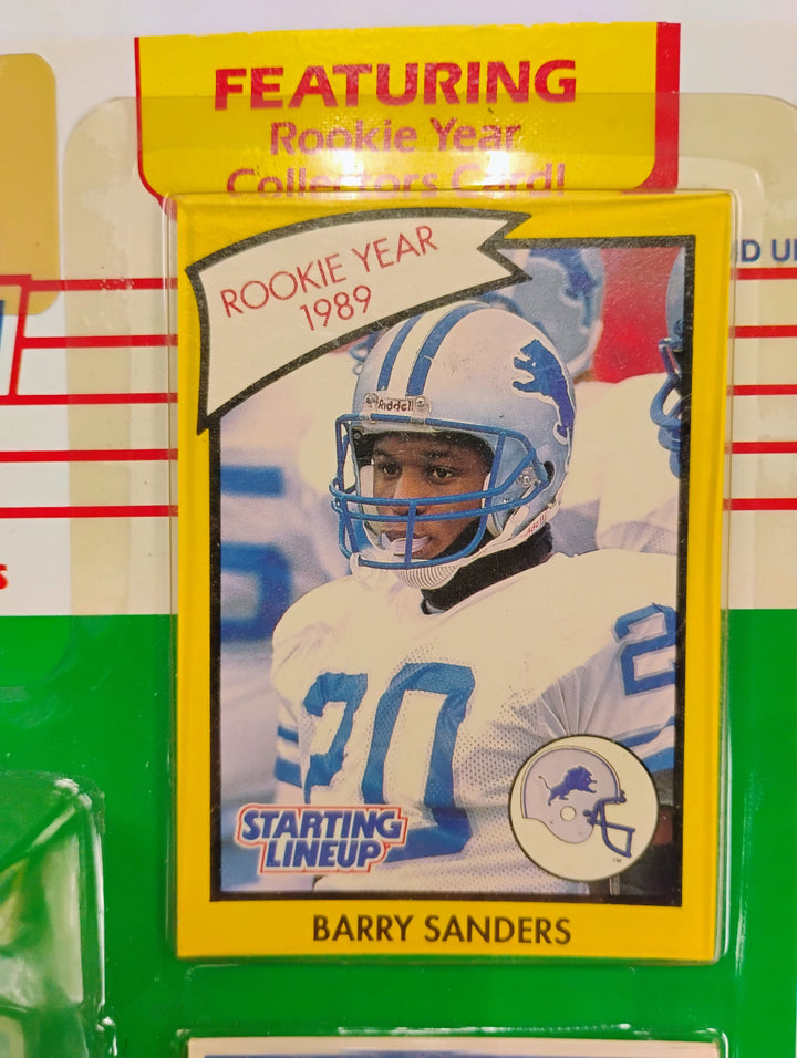 1990 Kenner Starting Line Up Barry Sanders Rookie Year Card