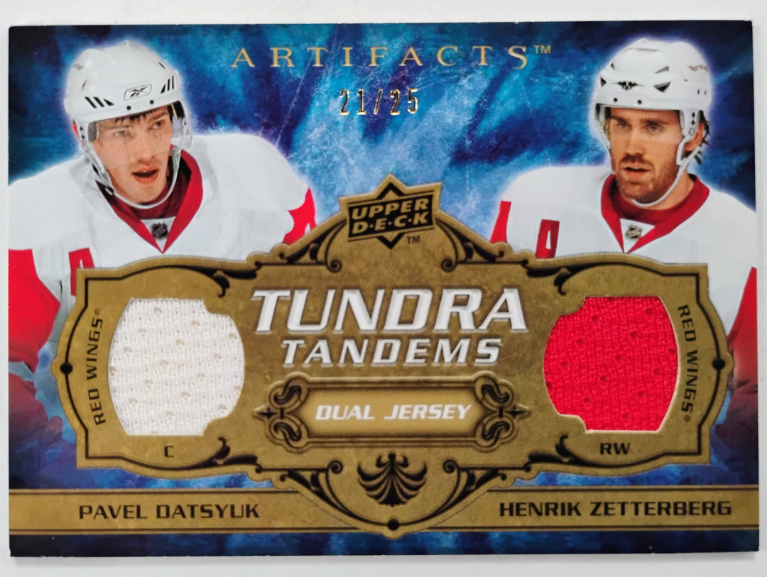 2008-09 Upper Deck Artifacts Hockey Pavel Datsyuk/Henrik Zetterburg #TT-DZ Tundra Tandems 21/25