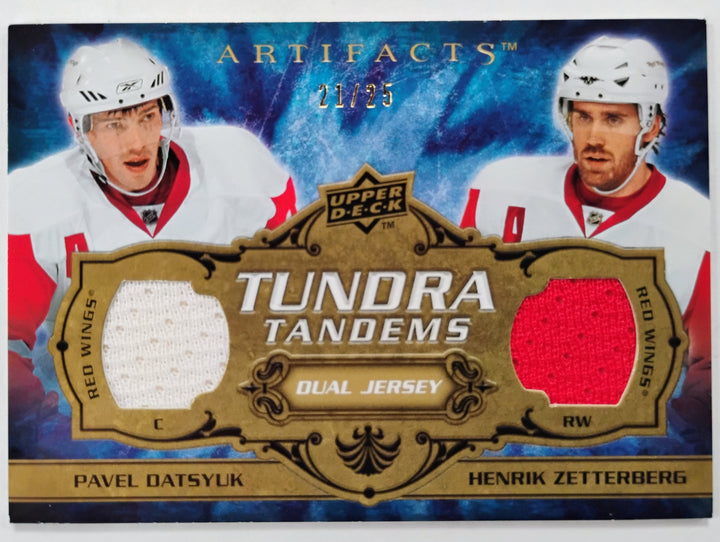 2008-09 Upper Deck Artifacts Hockey Pavel Datsyuk/Henrik Zetterburg #TT-DZ Tundra Tandems 21/25