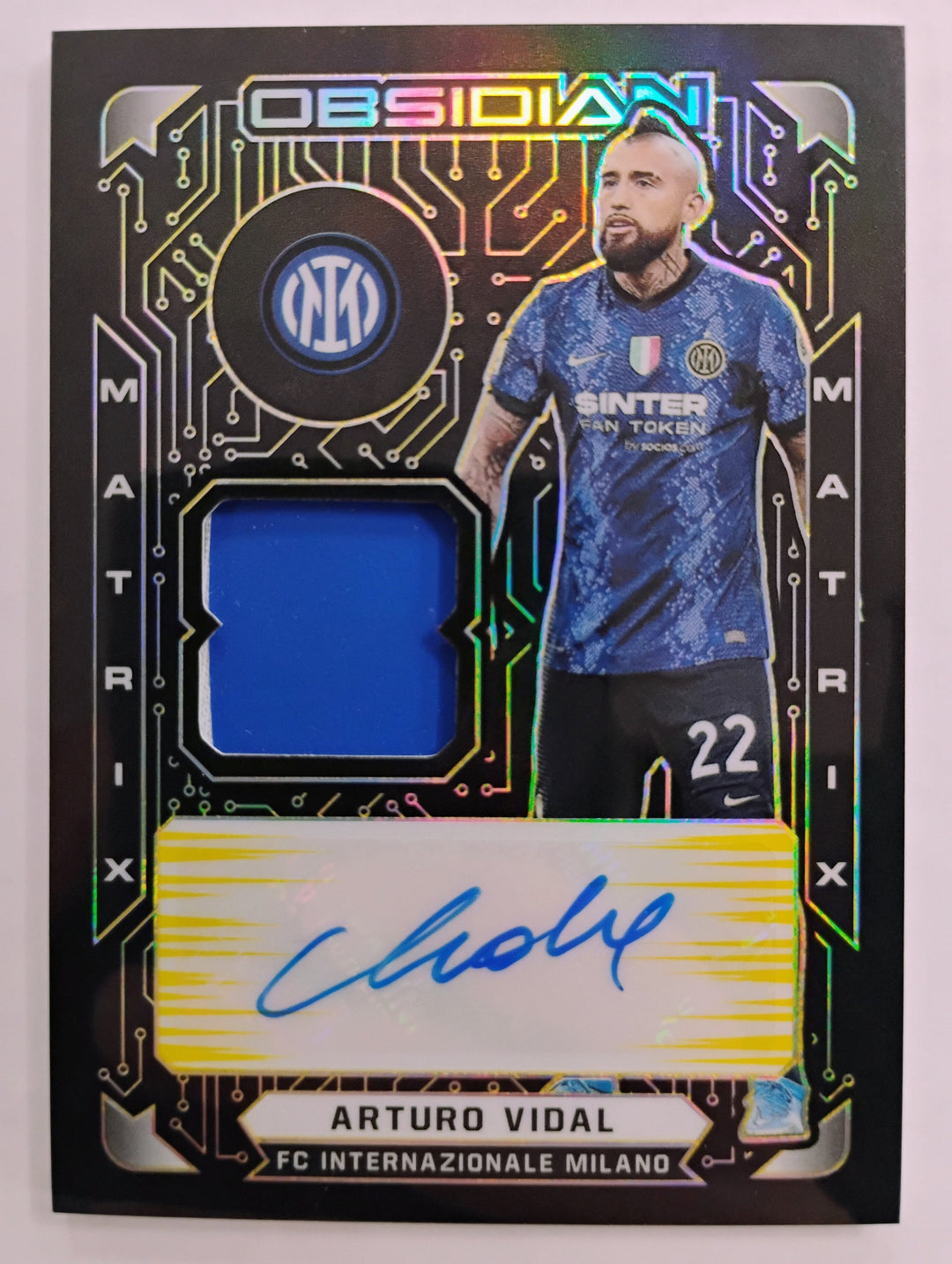 2021-22 Panini Obsidian Soccer Arturo Vidal #NM-AV Matrix 1/4