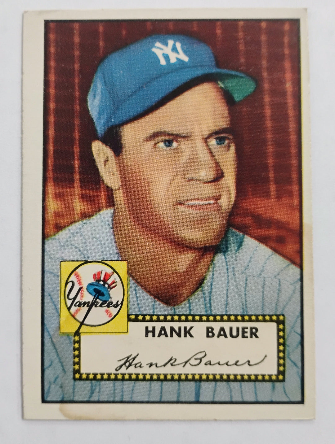 1952 Topps Baseball Hank Bauer #215 Red Back