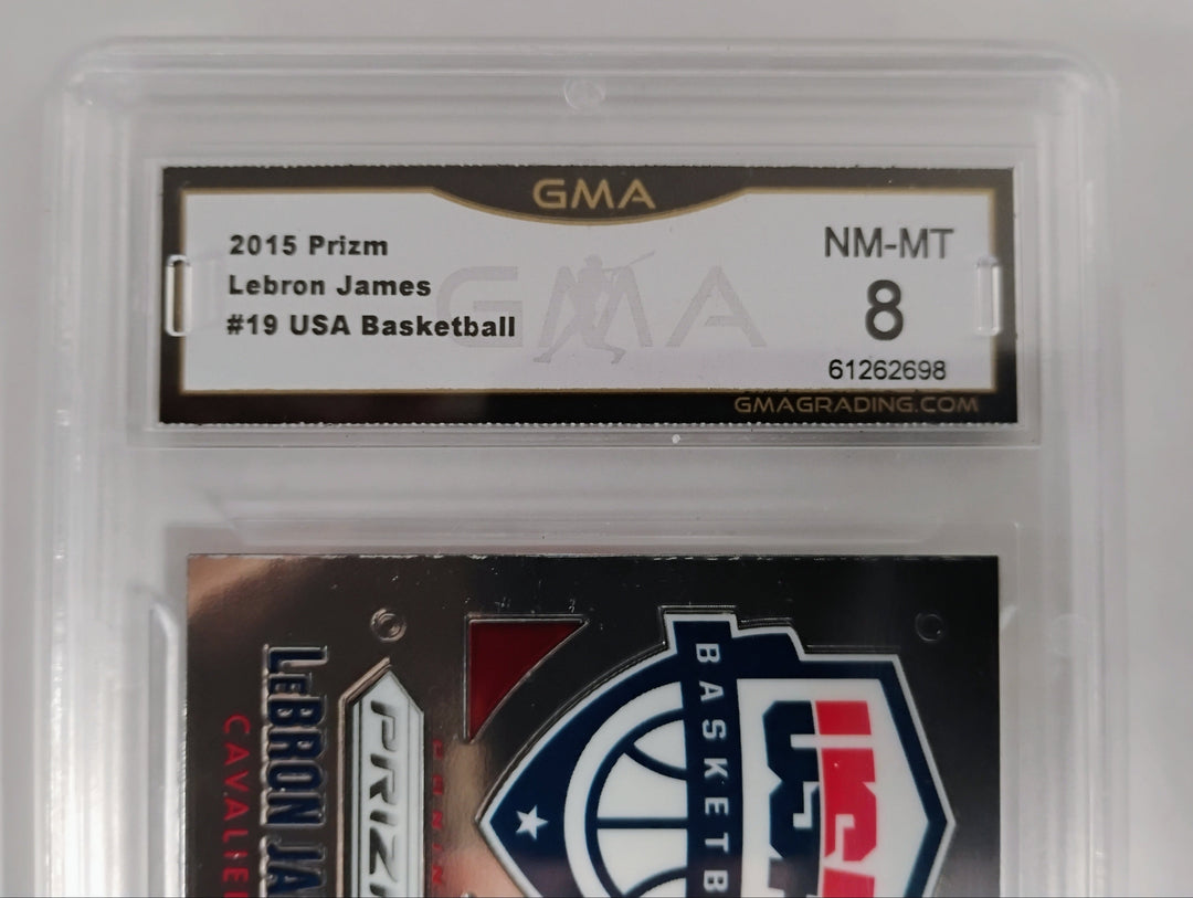 2015 Prizm Basketball Lebron James #19 USA Basketball GMA 8 NM-MT