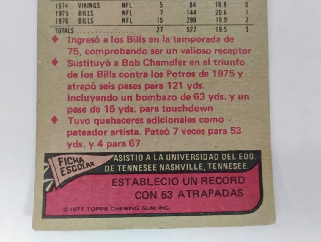 1977 Topps Mexican Football John Holland #17