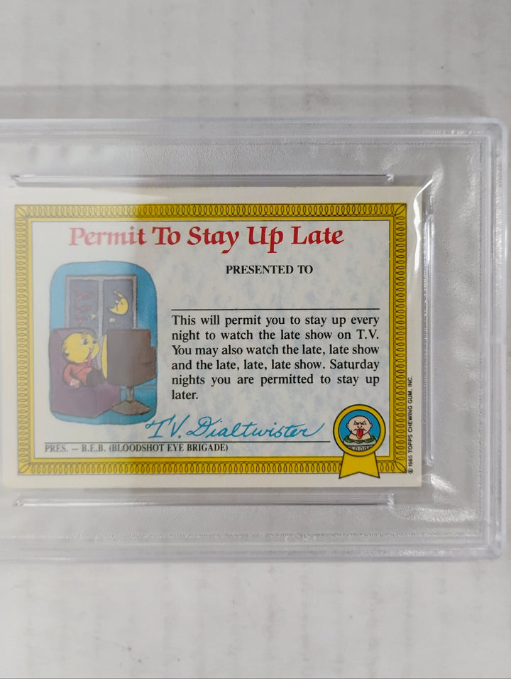 1986 Topps Garbage Pail Kids Nasty Nick 1a U.K. Minis PSA 4 VG-EX