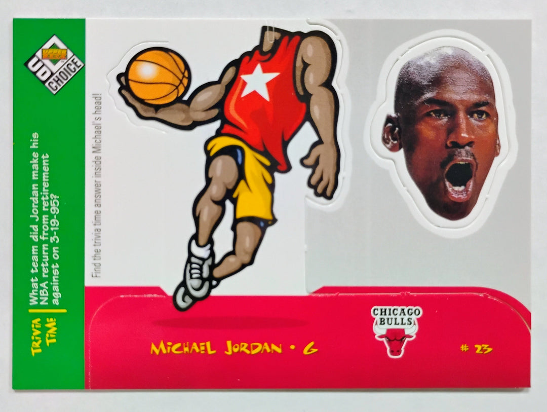 1998-99 UD Choice Basketball Michael Jordan #23 Trivia Time