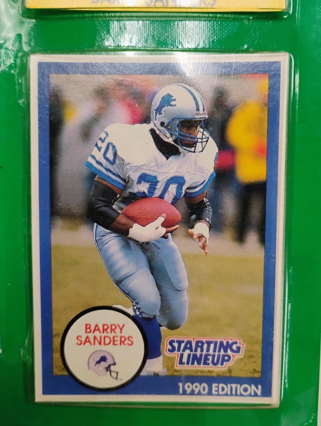 1990 Kenner Starting Line Up Barry Sanders Rookie Year Card