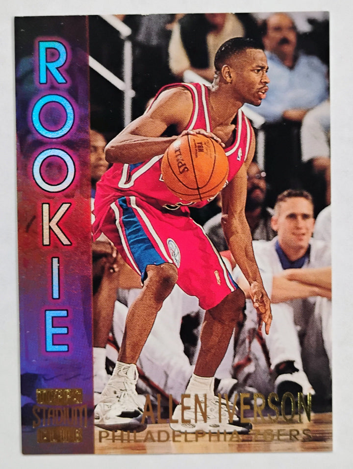 1996-97 Topps Stadium Club Basketball Allen Iverson RC #R16