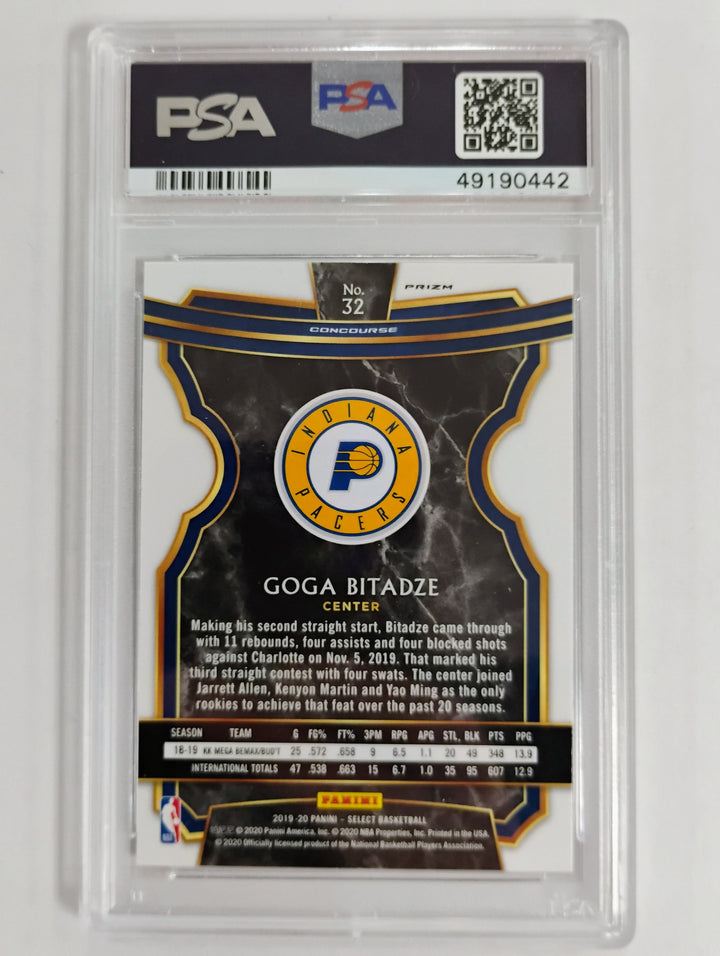 2019 Select Basketball Goga Bitadze #32 Silver Prizm PSA GEM MT 10