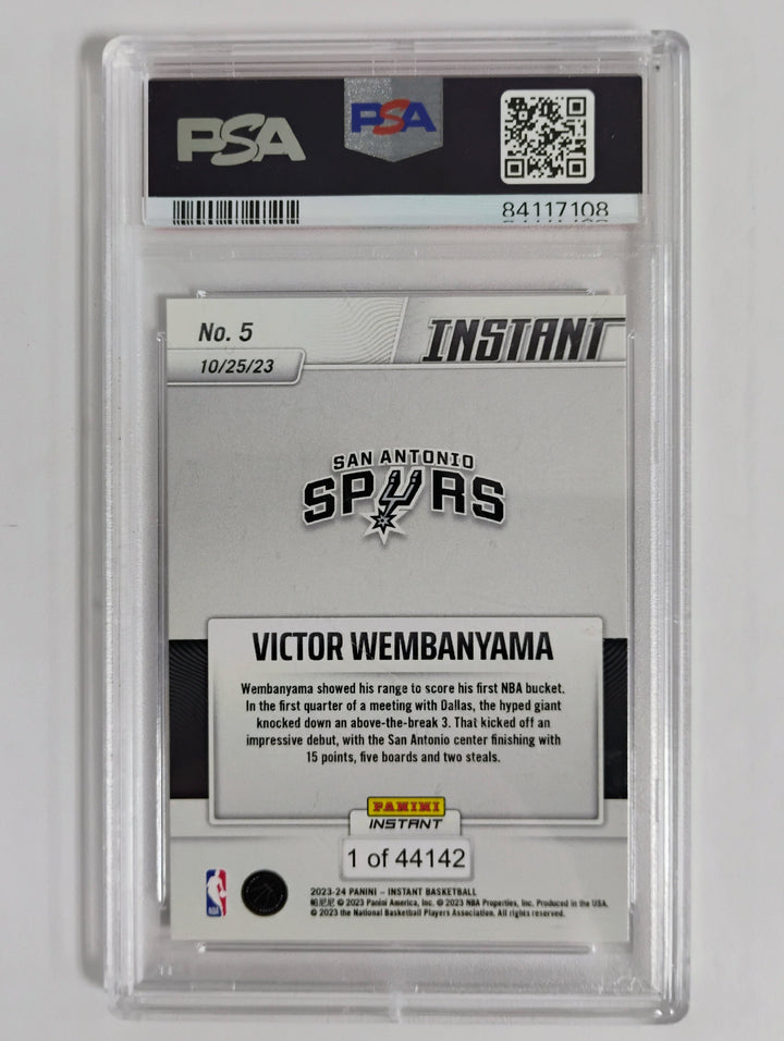 2023 Panini Instant Basketball Victor Wembanyama #5 PSA 8 NM-MT